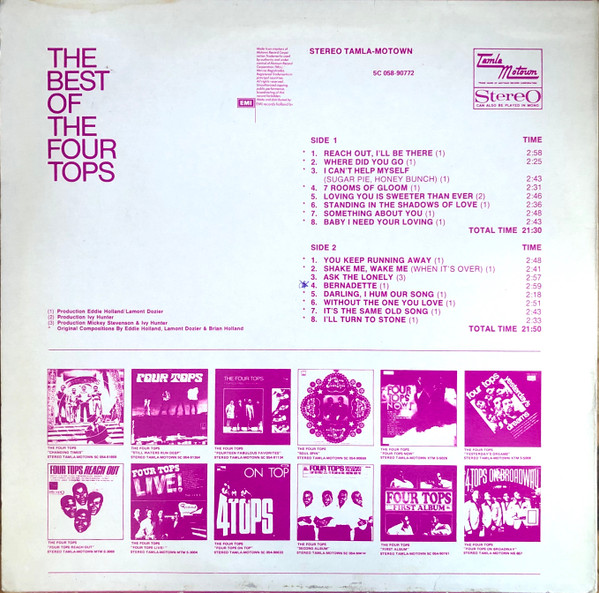 Four Tops - The Best Of The Four Tops (LP, Comp, RE)