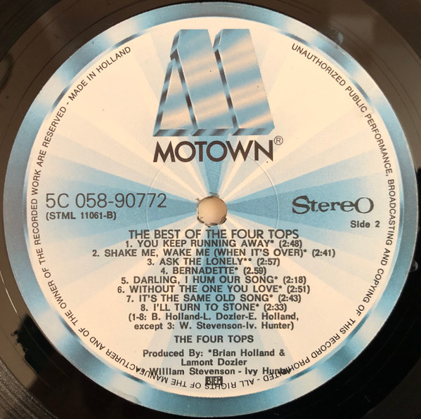 Four Tops - The Best Of The Four Tops (LP, Comp, RE)