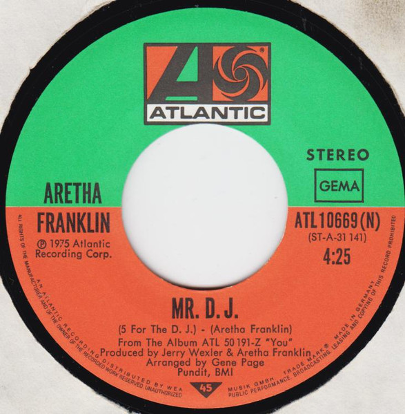 Aretha Franklin - Mr. D.J. (5 For The D.J.) (7
