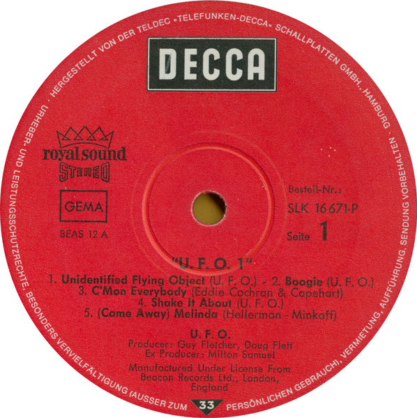 U.F.O.* - UFO 1 (LP, Album)