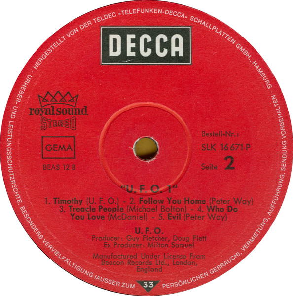 U.F.O.* - UFO 1 (LP, Album)