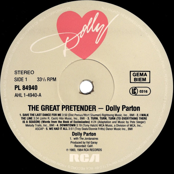 Dolly Parton - The Great Pretender (LP, Album)