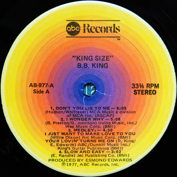 B.B.King* - King Size (LP, Album, Kee)