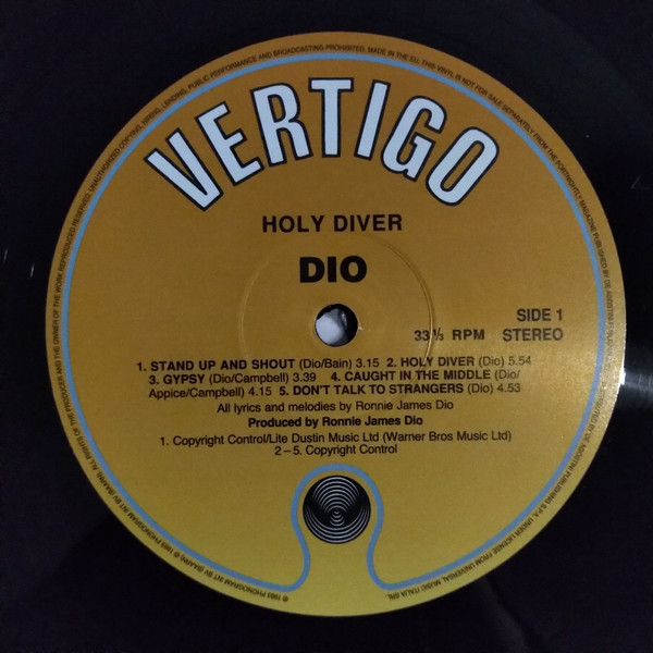 Dio (2) - Holy Diver (LP, Album, RE, 180)