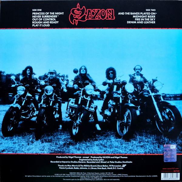 Saxon - Denim And Leather (LP, Album, RE, 180)