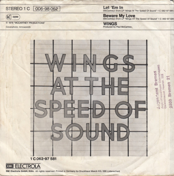 Wings (2) - Let 'Em In / Beware My Love (7