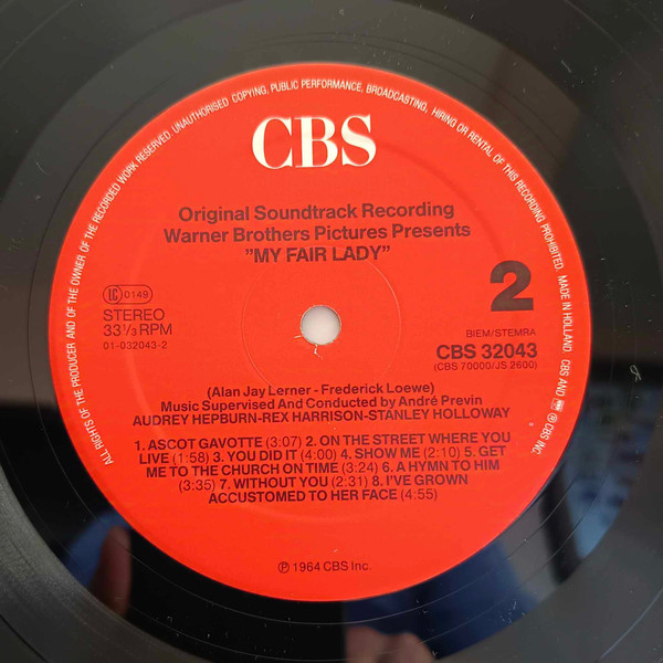 Audrey Hepburn - Rex Harrison - Stanley Holloway, Alan Jay Lerner & Frederick Loewe* - Original Soundtrack Recording Warner Brothers Pictures Presents 