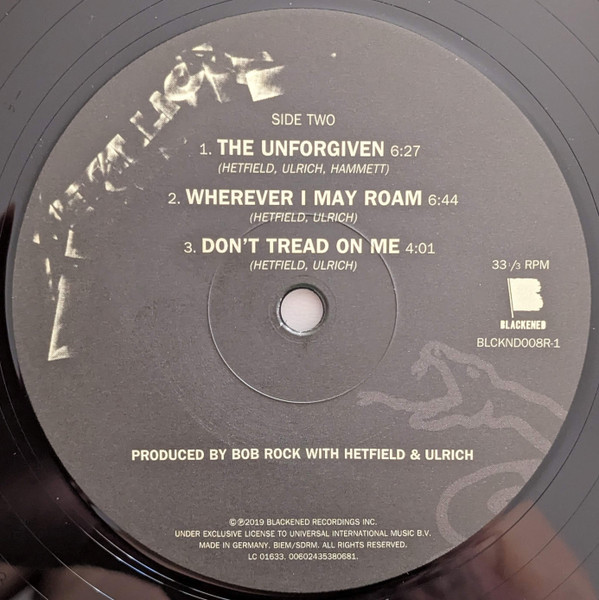 Metallica - Metallica (2xLP, Album, RE, RM, 180)