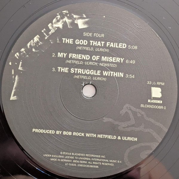 Metallica - Metallica (2xLP, Album, RE, RM, 180)