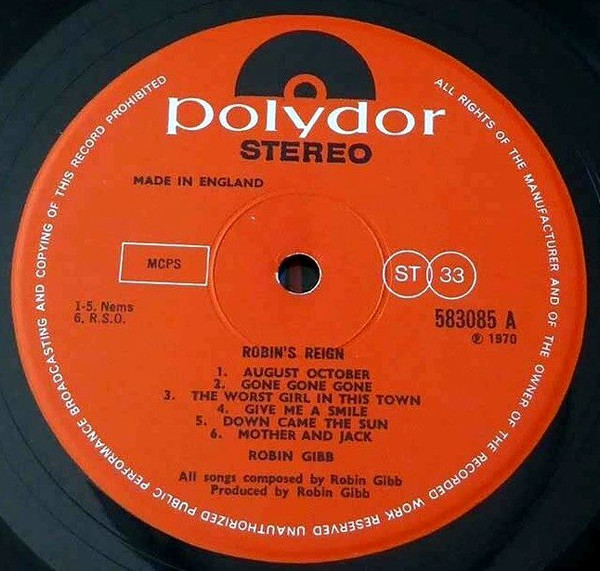 Robin Gibb - Robin's Reign (LP, Album)