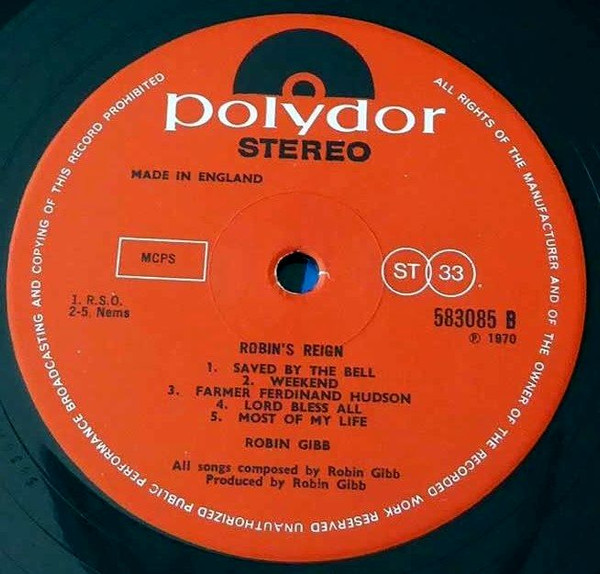 Robin Gibb - Robin's Reign (LP, Album)