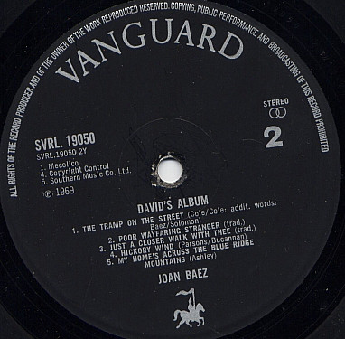 Joan Baez - David's Album (LP, Album)