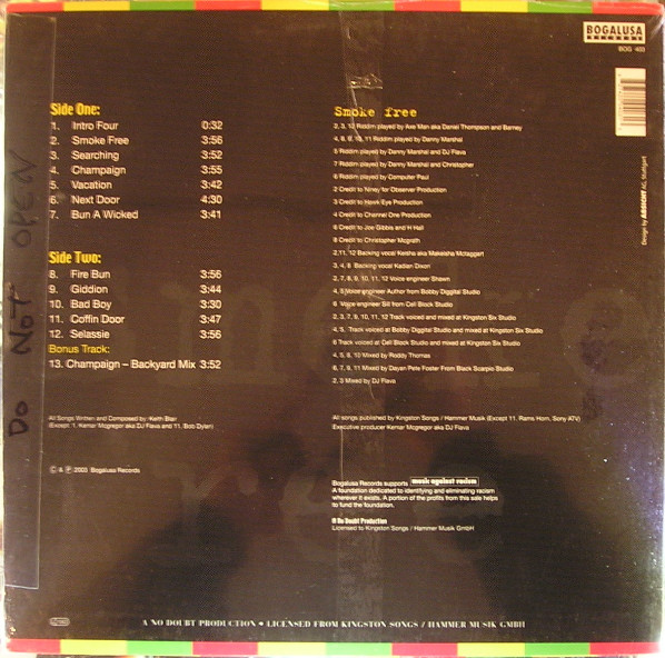 Anthony B - Smoke Free (LP, Album)