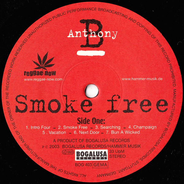 Anthony B - Smoke Free (LP, Album)