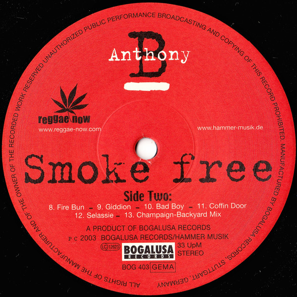Anthony B - Smoke Free (LP, Album)
