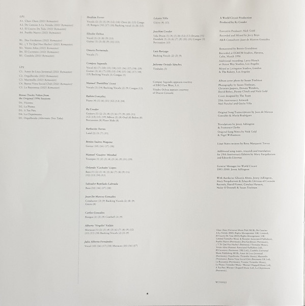 Buena Vista Social Club - Buena Vista Social Club (2xLP, Album, RE, RM, GZ )