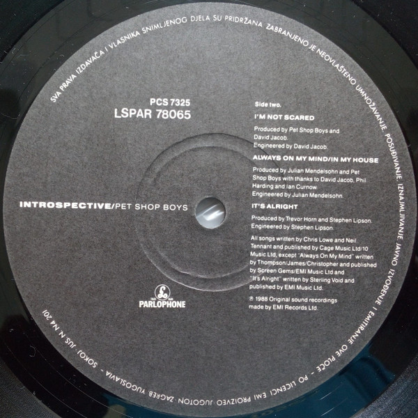 Pet Shop Boys - Introspective (LP, Album)