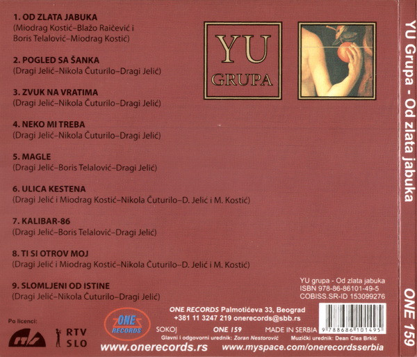 YU Grupa - Od Zlata Jabuka (CD, Album, RE, Dig)