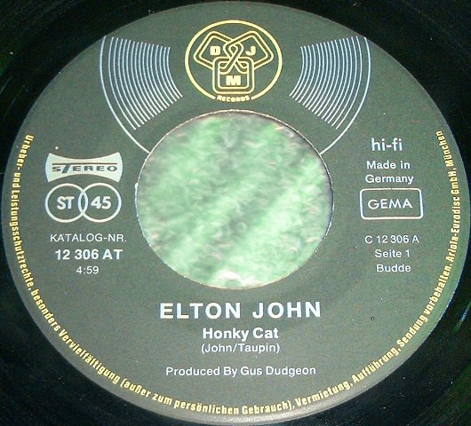Elton John - Honky Cat / Slave (7
