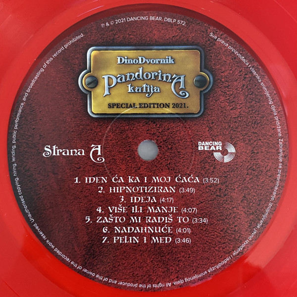 Dino Dvornik - Pandorina Kutija Special Edition (LP, Album, RP, S/Edition, Red)