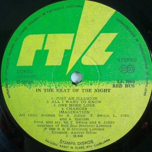 Imagination - In The Heat Of The Night (LP, Album, Gat)