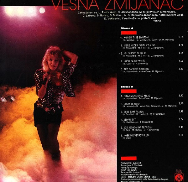 Vesna Zmijanac - Jedan Si Ti (LP, Album)