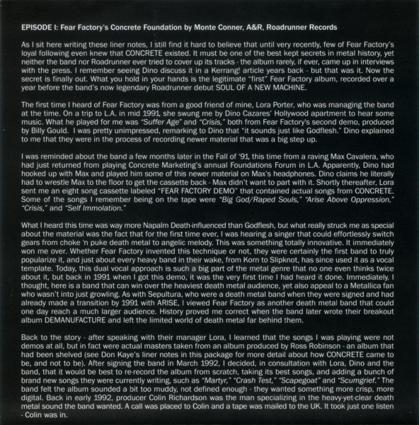 Fear Factory - Concrete (CD, Album)