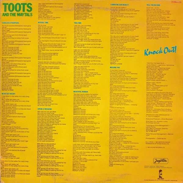 Toots And The Maytals* - Knock Out! (LP, Album)