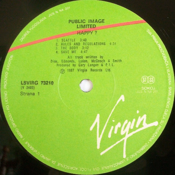 Public Image Limited - Happy? (LP, Album)