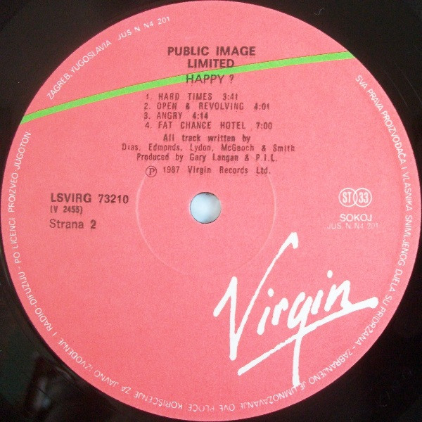 Public Image Limited - Happy? (LP, Album)