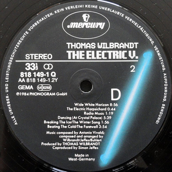 Thomas Wilbrandt - The Electric V. (2xLP, Album)