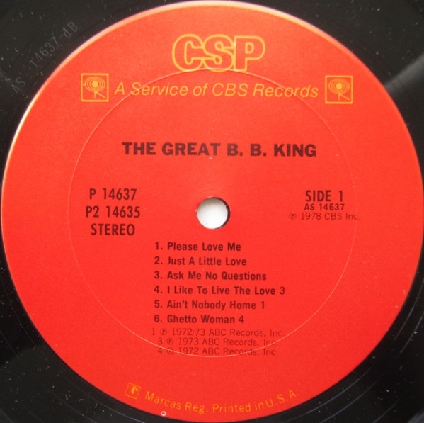 B.B. King - The Great B. B. King (2xLP, Comp, Pit)