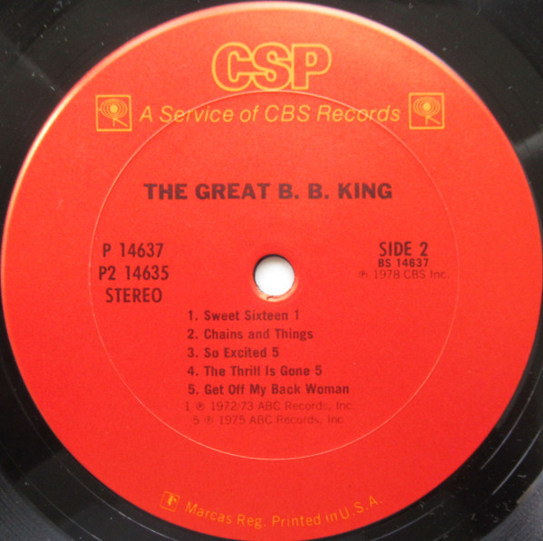 B.B. King - The Great B. B. King (2xLP, Comp, Pit)