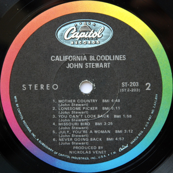 John Stewart (2) - California Bloodlines (LP, Album, Los)