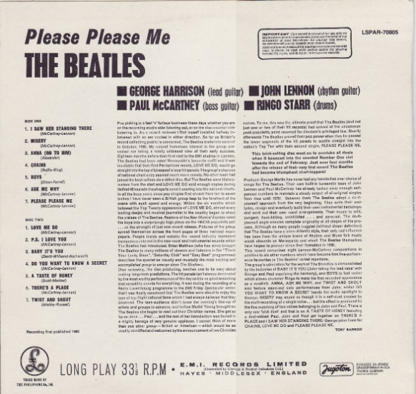 The Beatles - Please Please Me (LP, Album, RE)