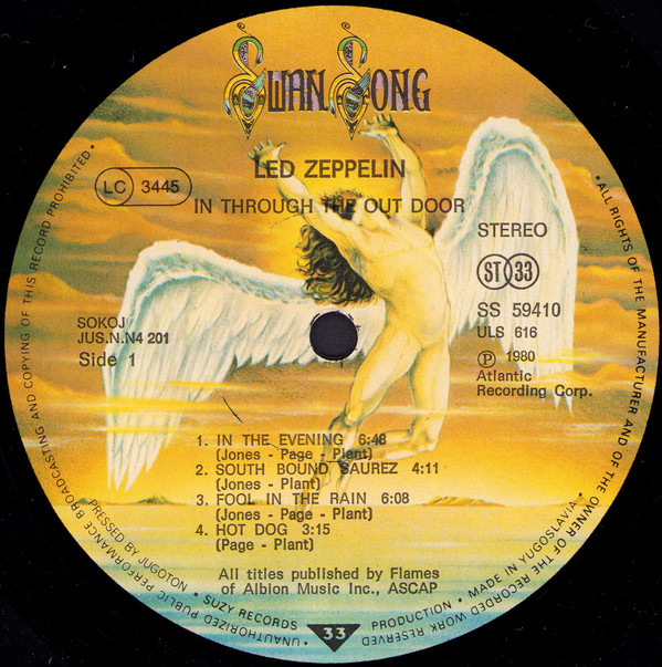 Led Zeppelin - In Through The Out Door (LP, Album, ''F)