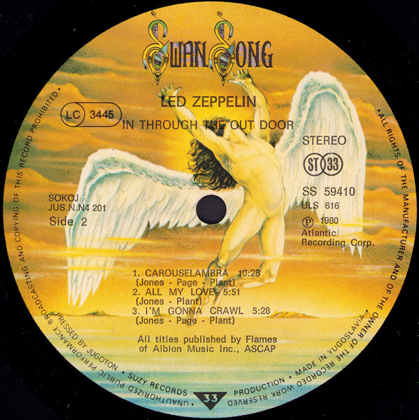 Led Zeppelin - In Through The Out Door (LP, Album, ''F)