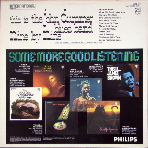 The John Dummer Blues Band* - Nine By Nine (LP, Comp)