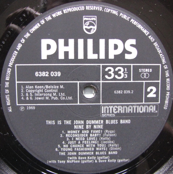 The John Dummer Blues Band* - Nine By Nine (LP, Comp)