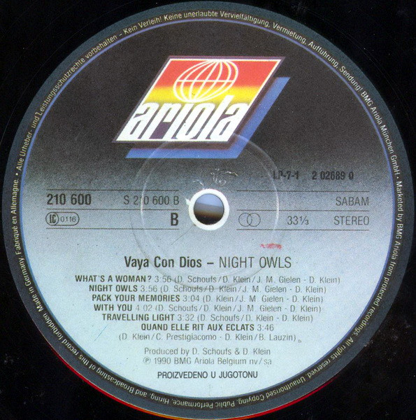 Vaya Con Dios - Night Owls (LP, Album)