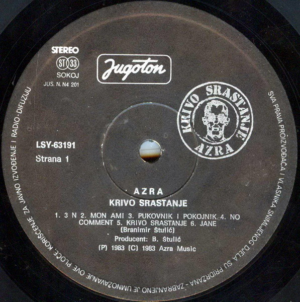 Azra (3) - Krivo Srastanje (LP, Album)