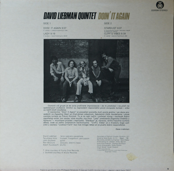 The David Liebman Quintet - Doin' It Again (LP, Album)
