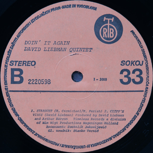 The David Liebman Quintet - Doin' It Again (LP, Album)
