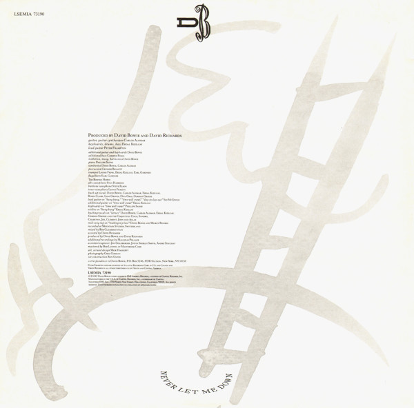 David Bowie - Never Let Me Down (LP, Album)
