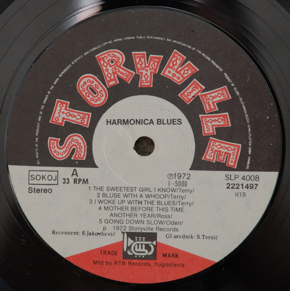 Sonny Terry / Doctor Ross / Hammie Nixon With Sleepy John Estes / Sonny Boy Williamson (2) - The Harmonica Blues (LP, Comp, RE)