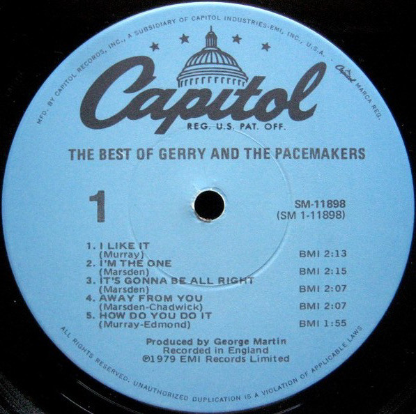 Gerry And The Pacemakers* - The Best Of Gerry And The Pacemakers (LP, Comp, Jac)