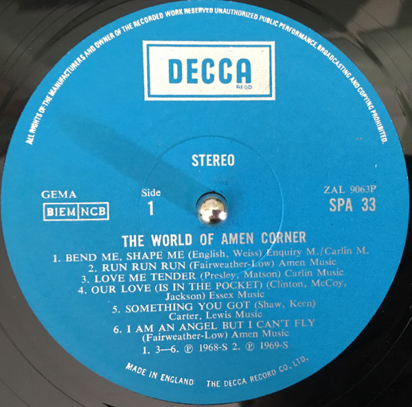 Amen Corner - The World Of Amen Corner (LP, Comp)
