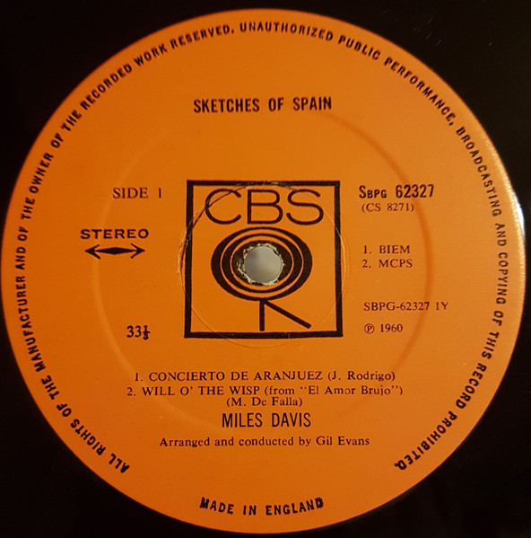 Miles Davis - Sketches Of Spain (LP, Album, RE)