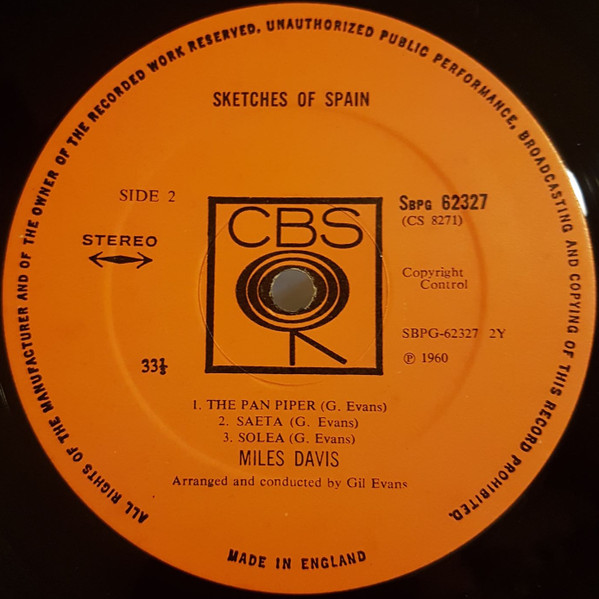 Miles Davis - Sketches Of Spain (LP, Album, RE)