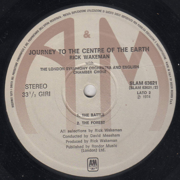 Rick Wakeman - Journey To The Centre Of The Earth (LP, Album, Gat)